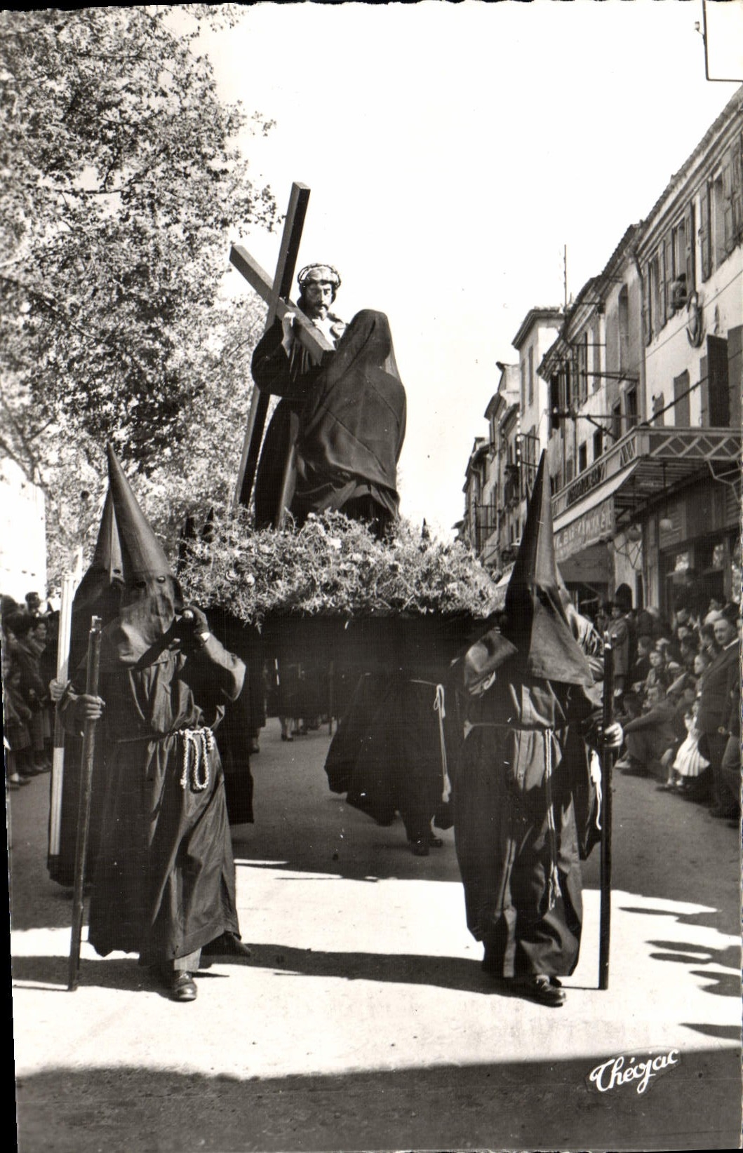CPM Perpignan Semaine sainte en Roussillon La procession de la Sanch Le cortege des Mysteris