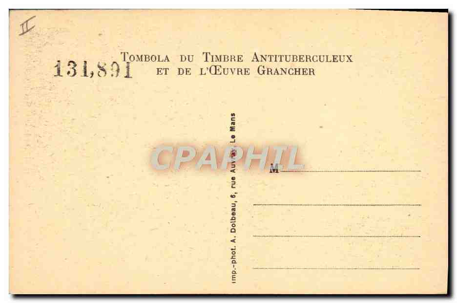 CPA Sanatorium de Parigne l'Eveque Service de desinfection — Rückseite