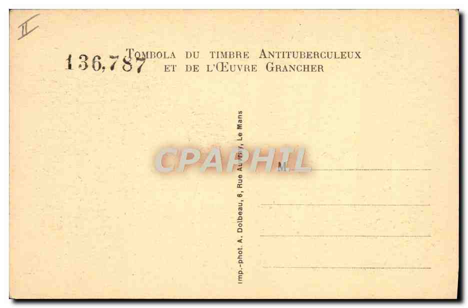 CPA CPA Sanatorium de Parigne L'Eveque entree du CPA Sanatorium  — Rückseite