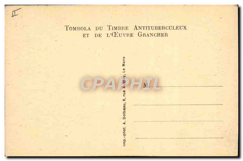 CPA Sanatorium de Parigne l'Eveque Pavillon des enfants vu du Mont Aigu  — Rückseite