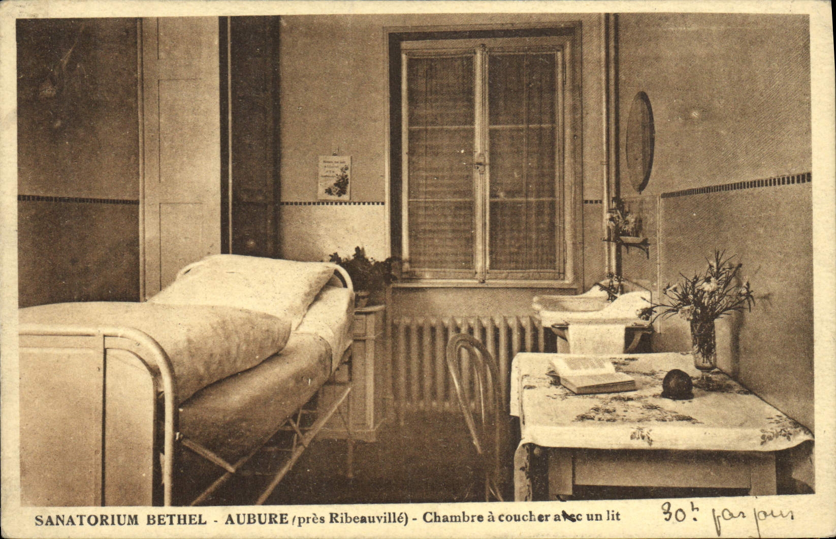 CPA Sanatorium Bethel Aubure pres Ribeauville Chambre a coucher avec un lit 
