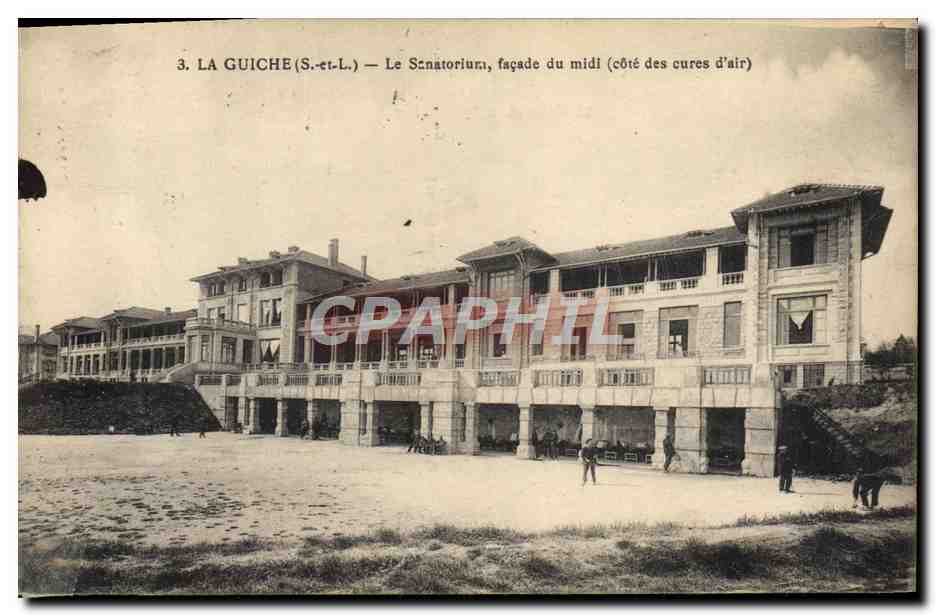 CPA La Guiche Le sanatorium facade du Midi 