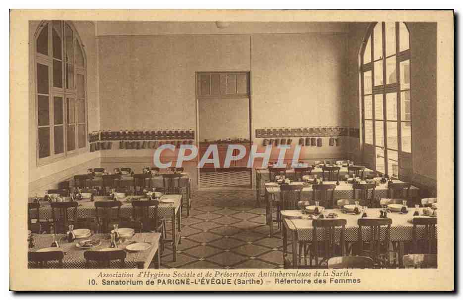 CPA Sanatorium de Parigne l'Eveque Refectoire des femmes