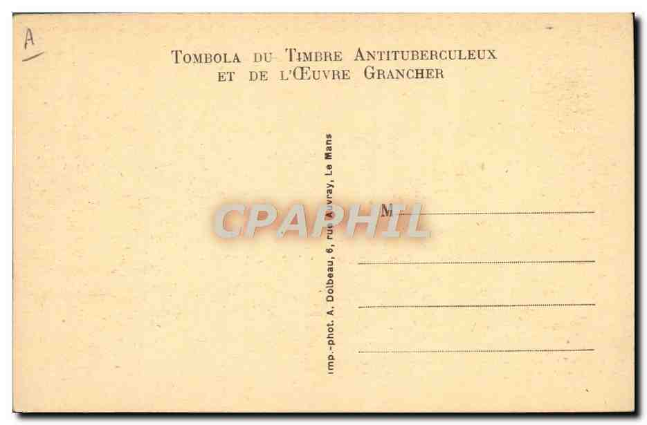 Sanatorium de Parigné-l'Évêque (Sarthe) — Réfectoire des Hommes — Association d'Hygiène Sociale et de Préservation Antituberculeuse de la Sarthe — Rückseite
