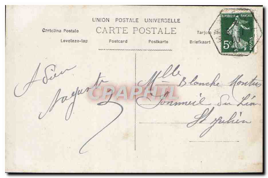 CPA Infirmiere Soldat militaria Croix Rouge medaille  — Back