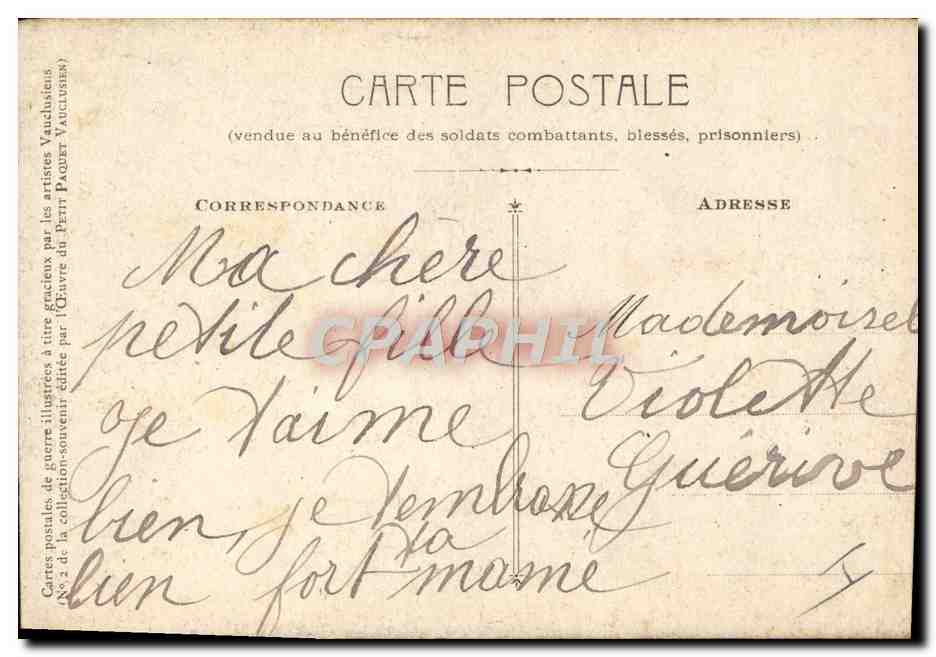 CPA Infirmiere — Rückseite