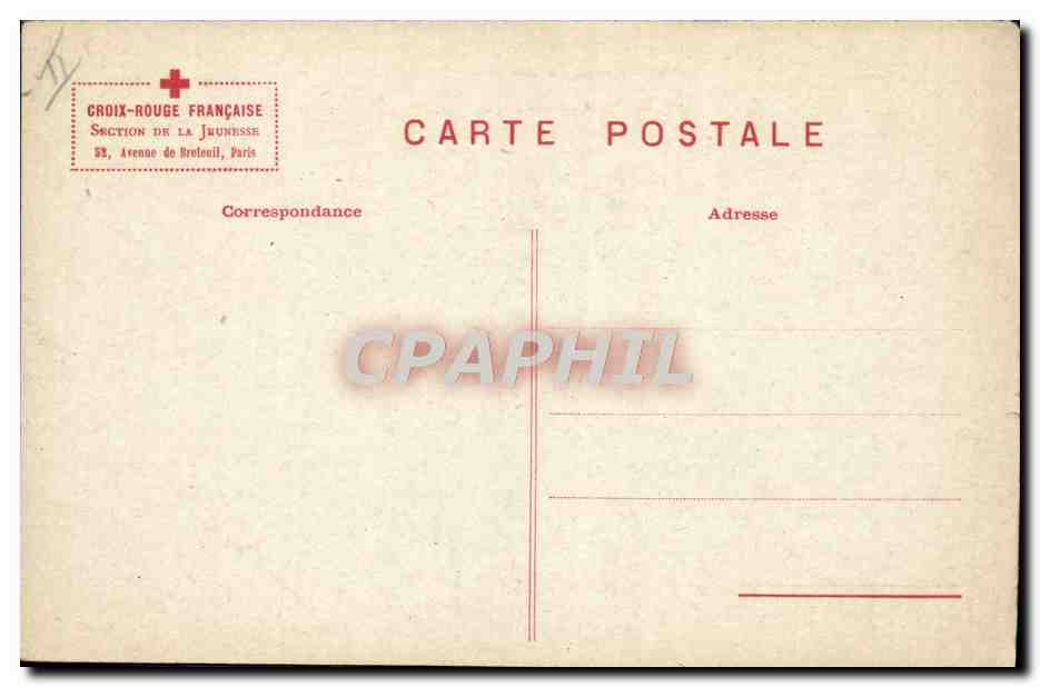 CPA Croix Rouge Enfant Gymnastique — Rückseite