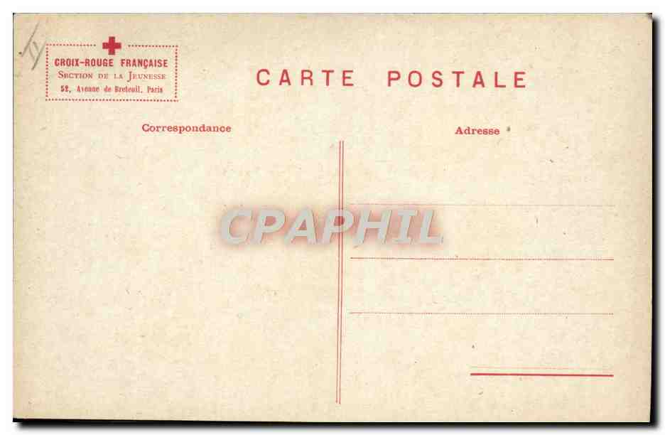 CPA Croix Rouge Enfants lait bouilli — Rückseite