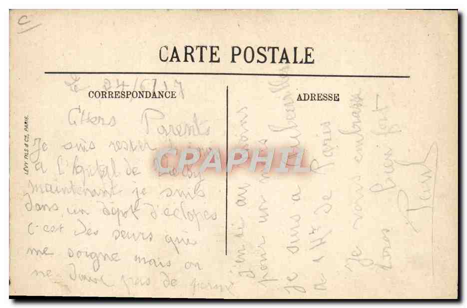 CPA Cantine de La Courneuve Aubervilliers Infirmiere Croix Rouge  — Rückseite