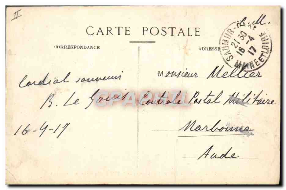 CPA Cheval Equitation Hippisme Musee du cheval Chateau de Saumur Squelette Flying Fon  — Verso