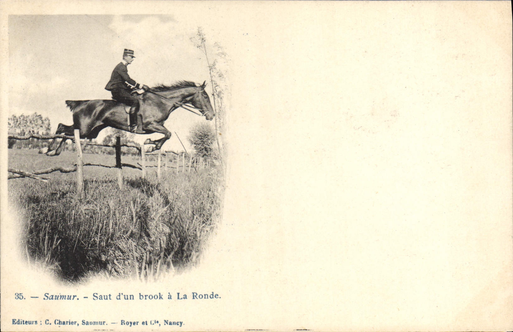 Saut d'un brook à La Ronde — Saumur — Éditeurs C. Charier, Saumur et Cie, Nancy