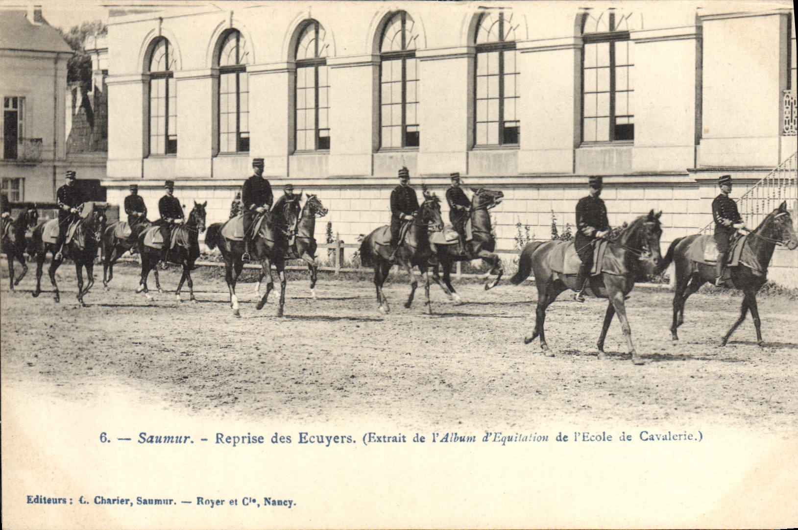 CPA Cheval Equitation Hippisme Saumur Reprise des ecuyers