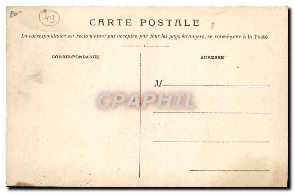 Saut d'un cavalier sur un cheval — éditeur Phot. Blanchaud, Saumur — Verso