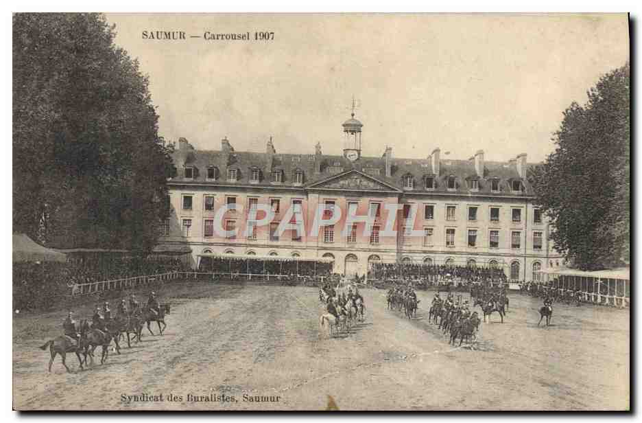 CPA Cheval Equitation Hippisme Saumur Carrousel 1907