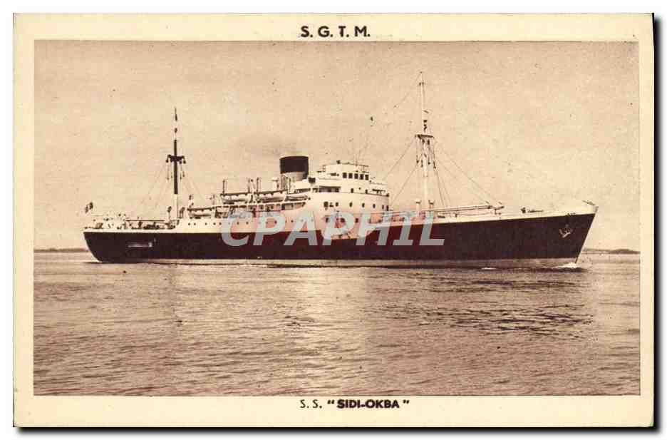 S.S. "SIDI-OKBA" — navire de la S.G.T.M. — éditeur S.G.T.M.