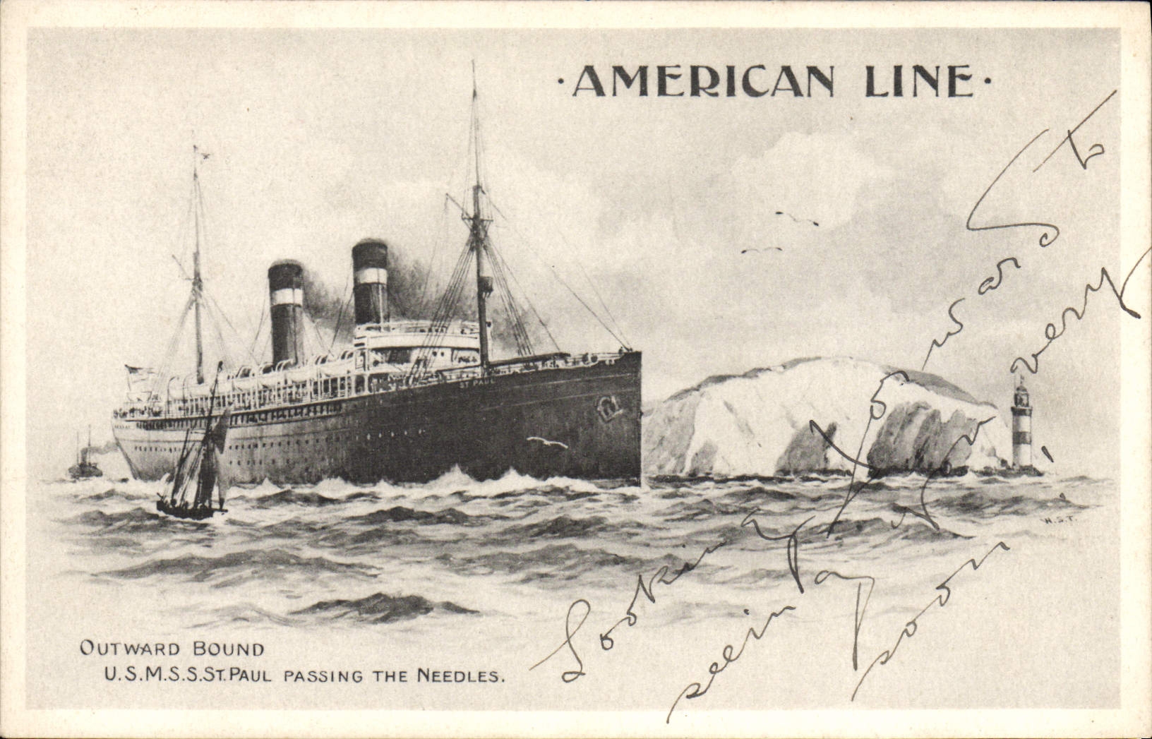 U.S.M.S. St. Paul — American Line — Passing the Needles