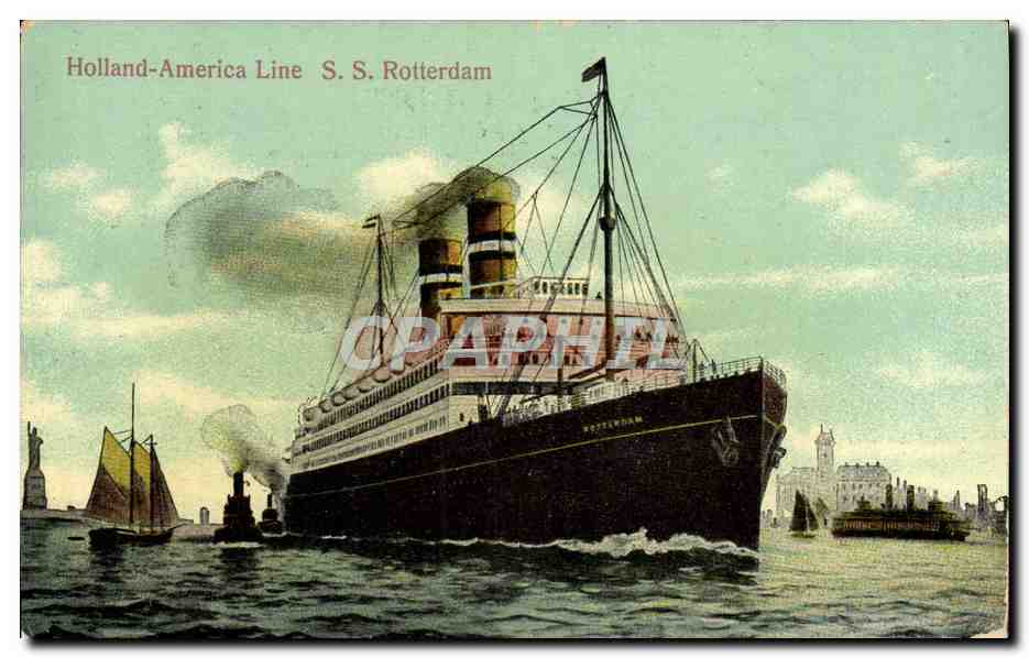 S.S. Rotterdam — Holland-America Line — éditeur : Allgemeene Postvereeniging