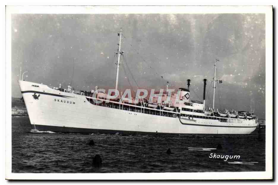 Le navire Skaugum — photo de bateau — éditeur CPAPHIL, n° 14