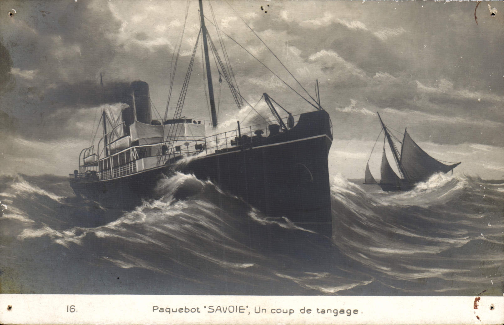 Paquebot "SAVOIE" — Un coup de tangage — série 16
