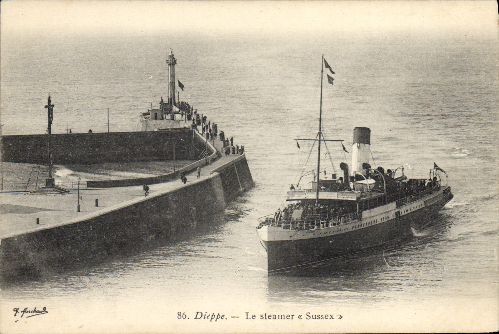 Dieppe — Le steamer « Sussex » — G. Farchaud, n°86