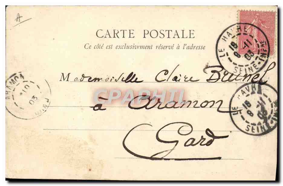 Le Havre — « La Savoie » (transatlantique) sortant du port — Collection L. D. — Reverso