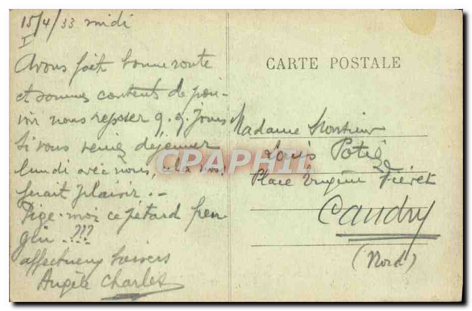 CPA Maillots de bains Femmes la caresse des flots  — Verso