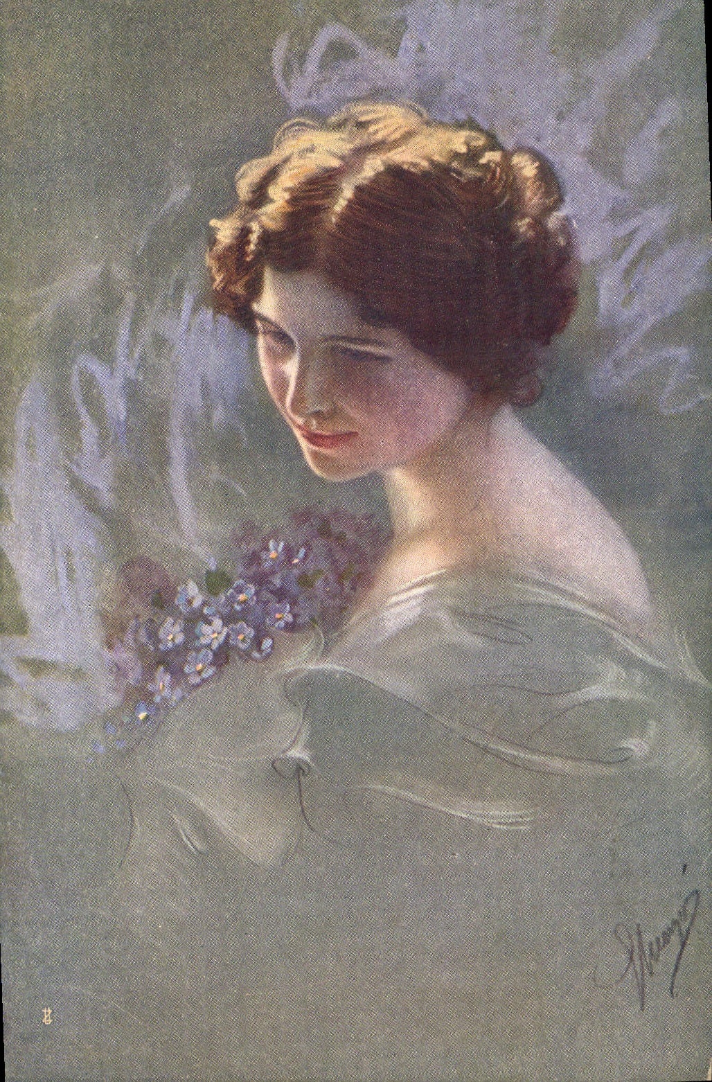CPA Fantaisie Illustrateur Femme