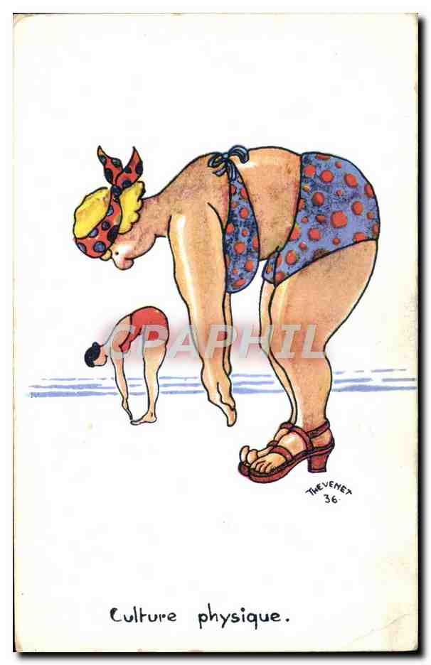 CPA Fantaisie Illustrateur Femme Culture Physique Thevenet