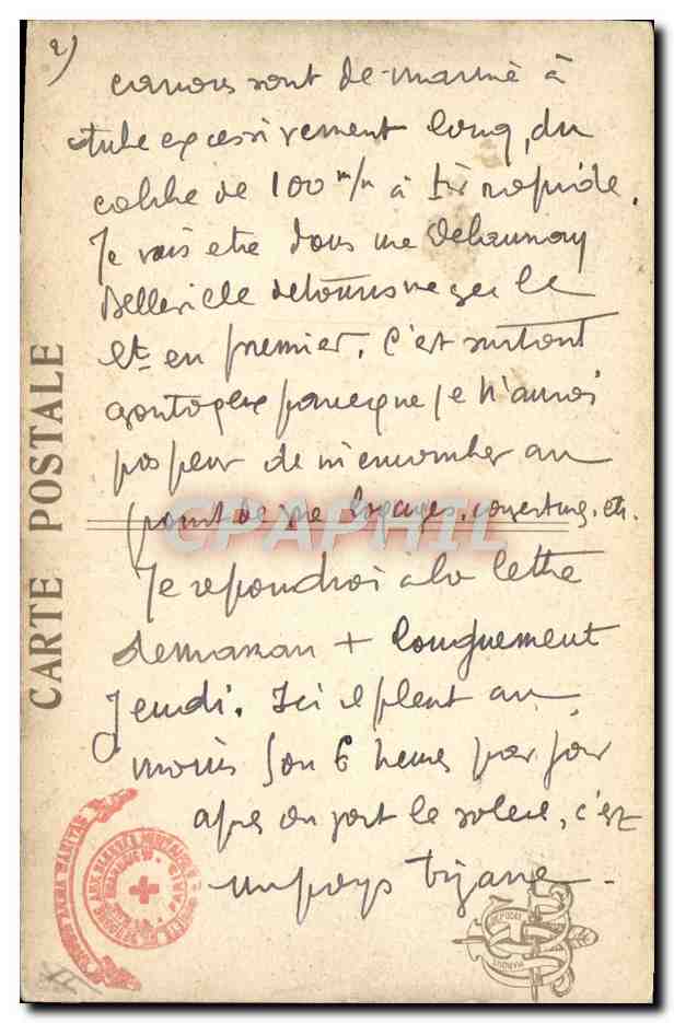 Aviateur allemand — Musée de l'Armée — Campagne 1914-1915 — Rückseite