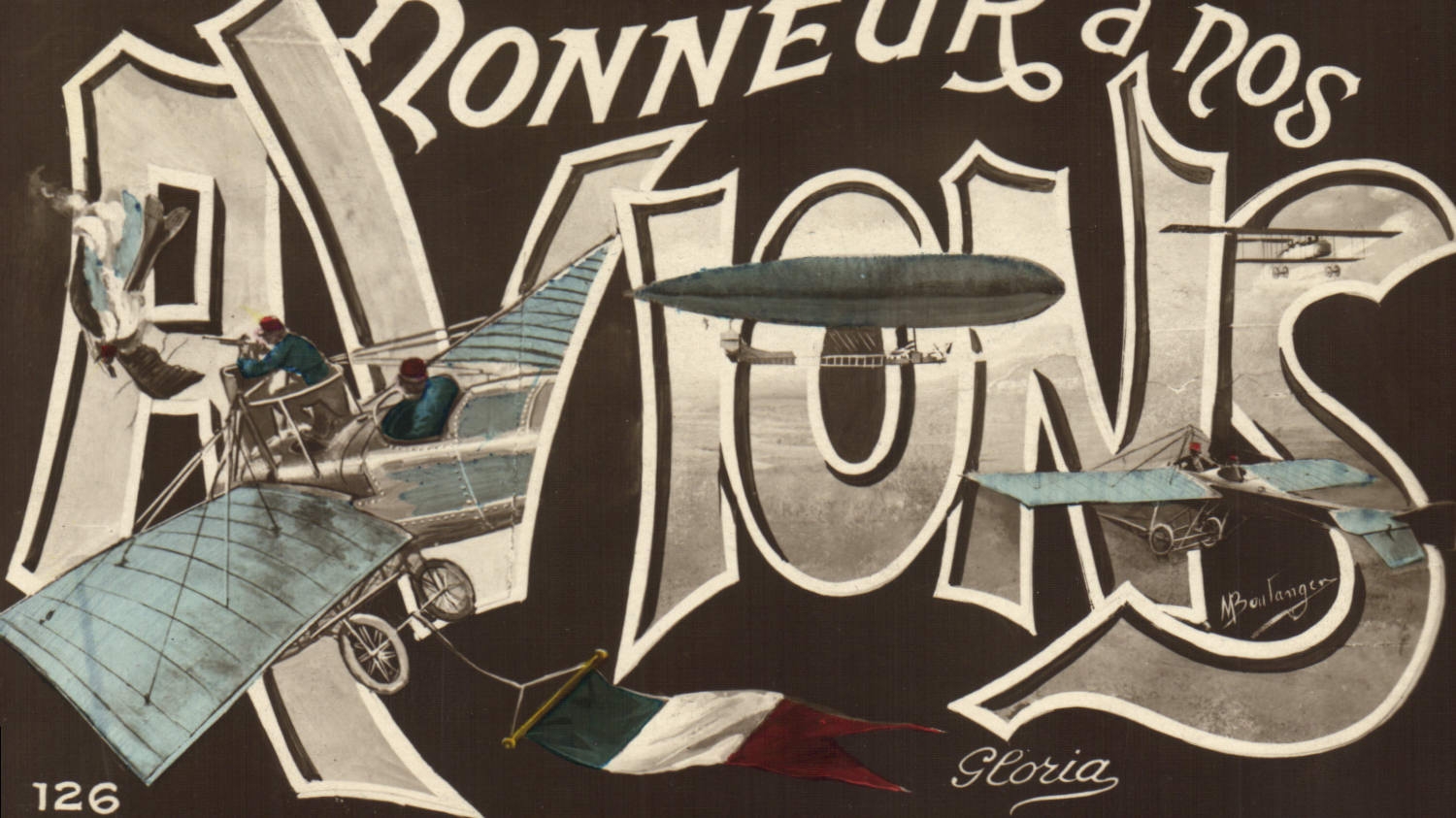 CPA Militaria Honneur a nos avions Zeppelin Dirigeable 
