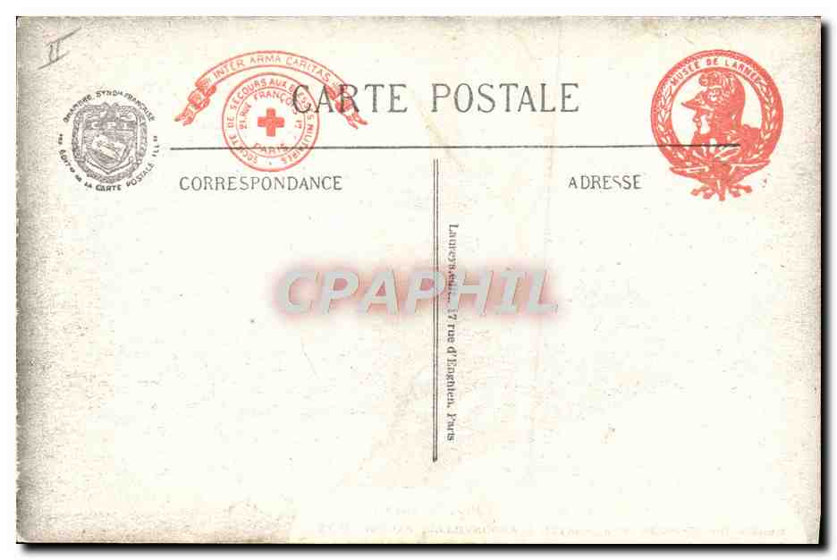 CPA Militaria Paris Musee de l'armee Debris du zeppelin n°8 abattu a Badonviller par notre 75 — Rückseite