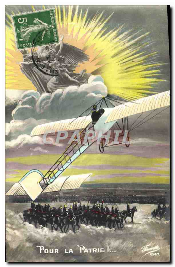 CPA Militaria Avion Pour la patrie 