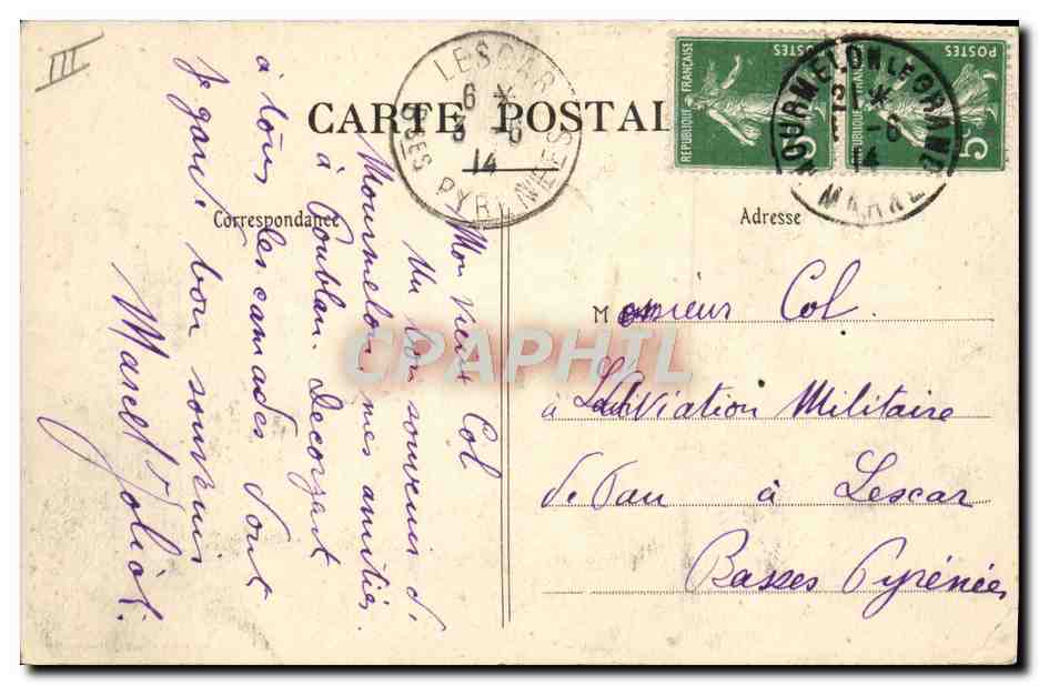 CPA Militaria L'aviation militaire au camp de Chalons Les hangars militaires Vue generale prise en ballon  — Rückseite