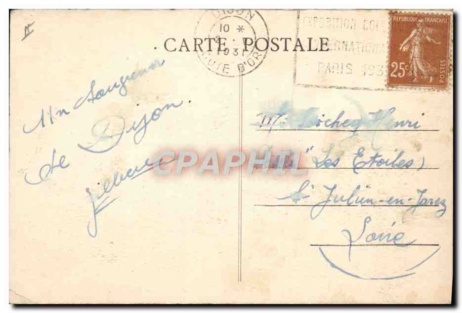 CPA Militaria 32eme regiment d'aviation Jardin Morel et batiment de l'Etat Major  — Rückseite
