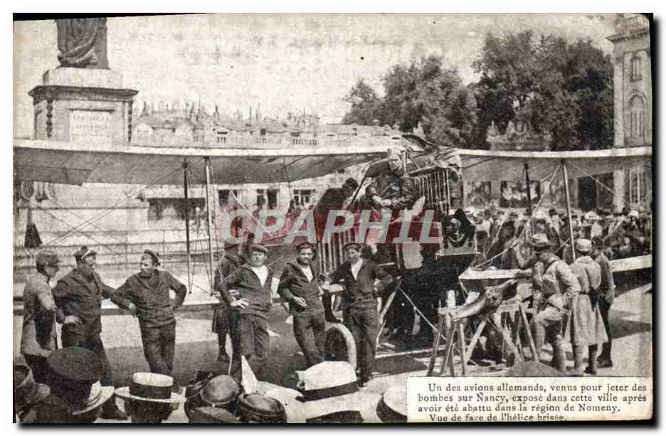 Deutscher Flieger abgeschossen in Nomeny — Ausstellung in Nancy — Reproduktion C. Nr. 157