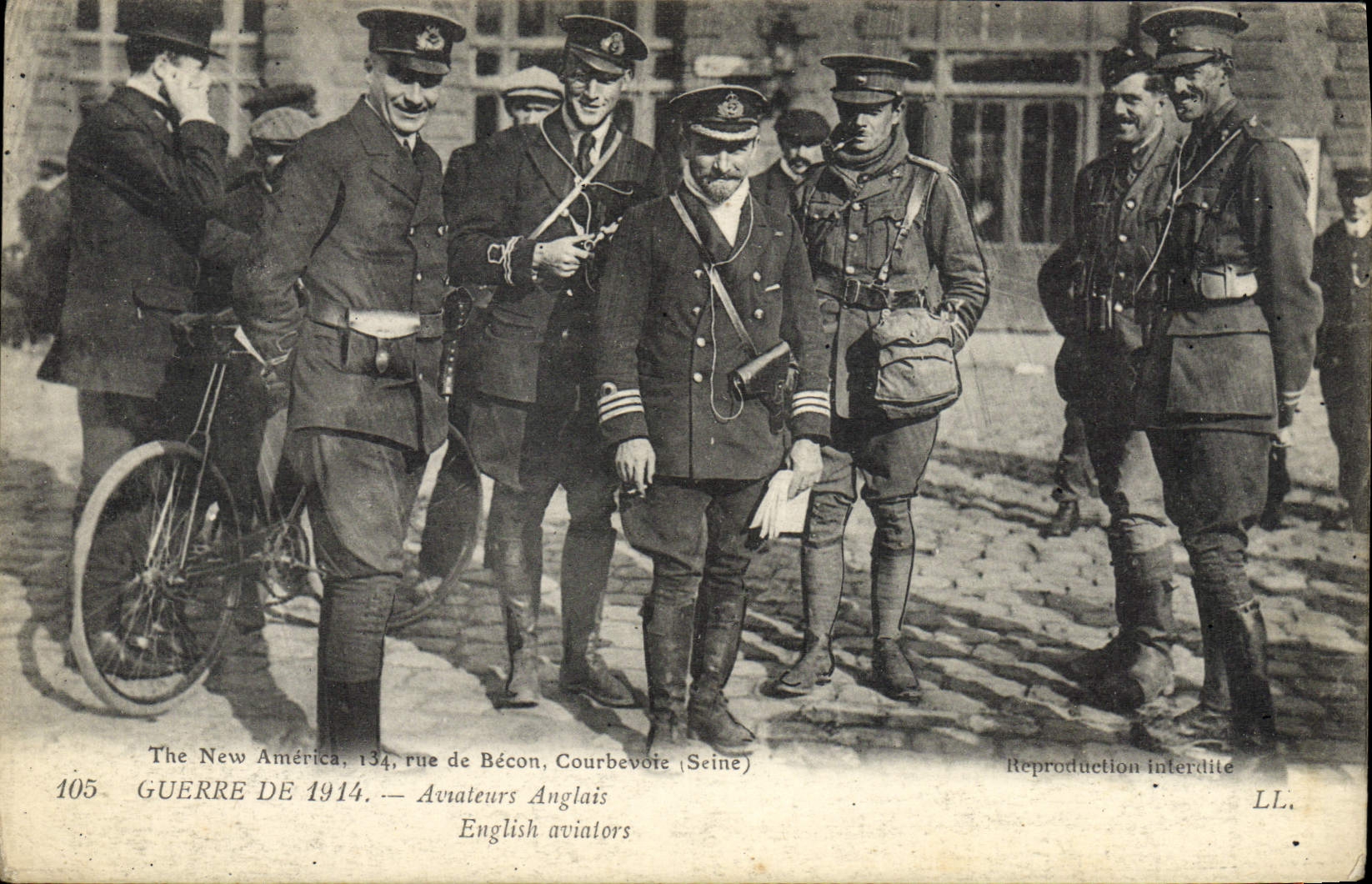 Aviateurs Anglais — Guerre de 1914 — The New Américas, 134 rue de Bécon, Courbevoie (Seine)