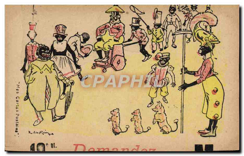CPA Fantaisie Illustrateur Neziere Negres