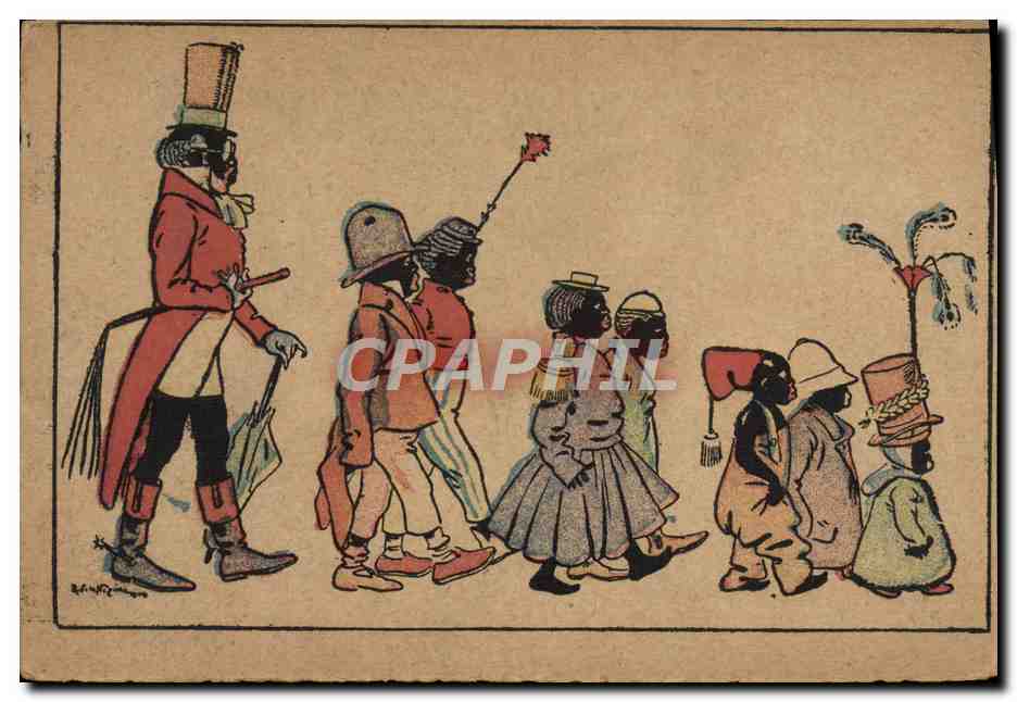 CPA Fantaisie Illustrateur Neziere Negres