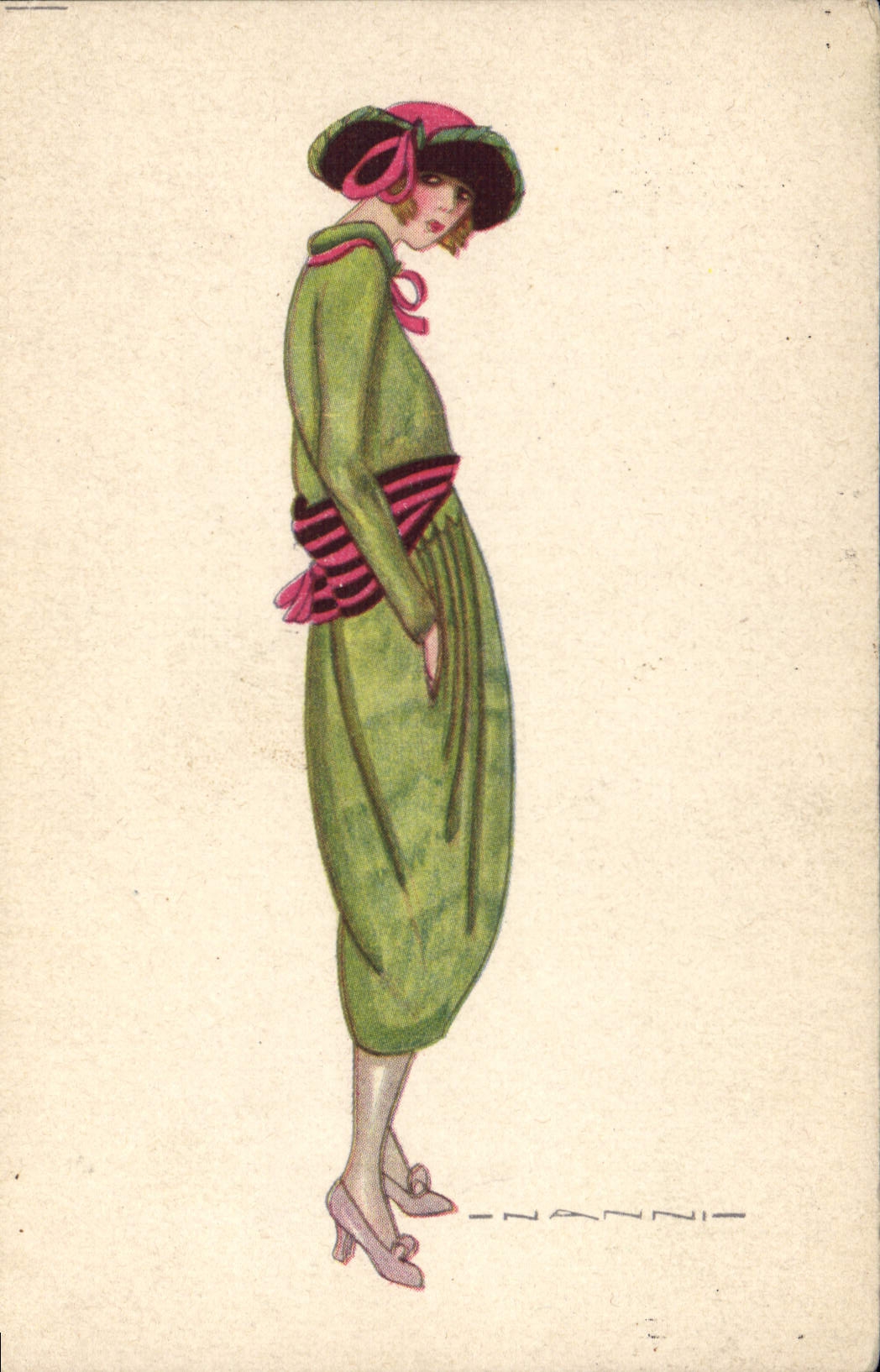 CPA Fantaisie Illustrateur Nanni Femme