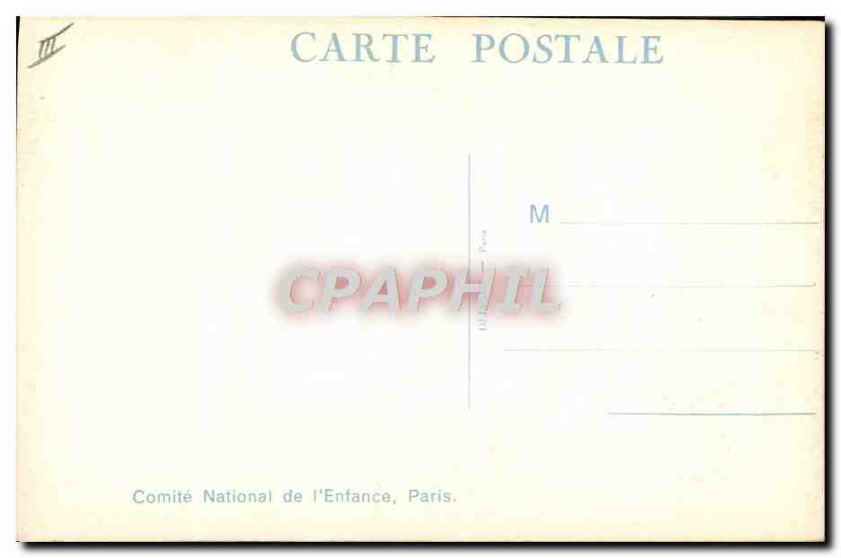 CPA Fantaisie Illustrateur Naly Il pleut il pleut bergere Semaine nationale de l'enfance — Verso