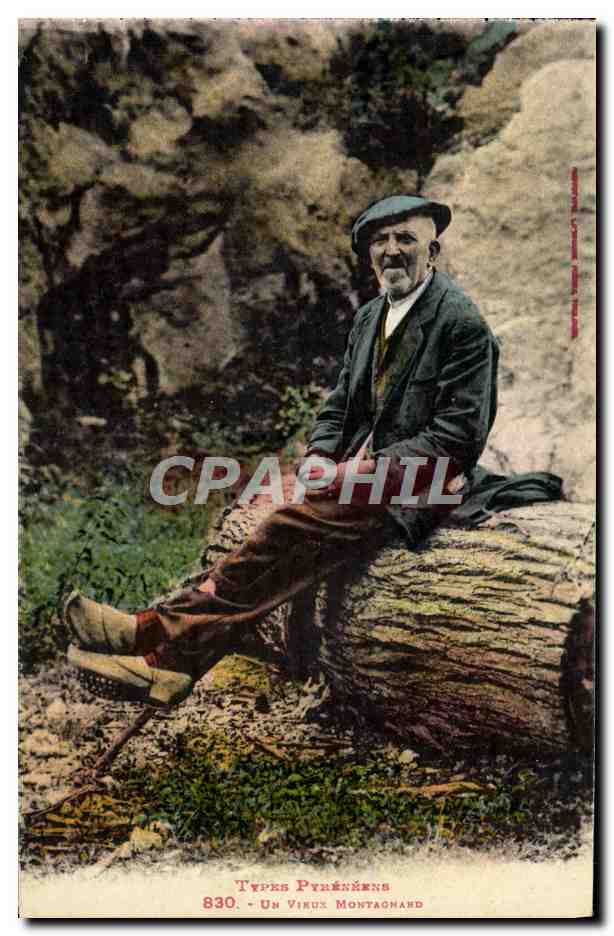 CPA Folklore Pyrenees Un vieux montagnard 