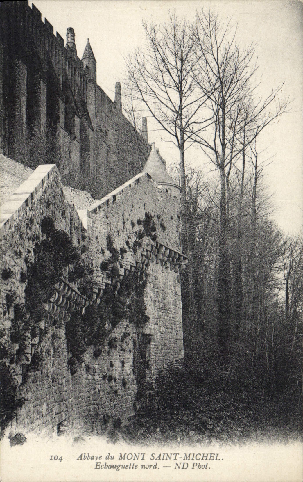 CPA Abbaye Du Mont Saint Michel Echauguette Nord