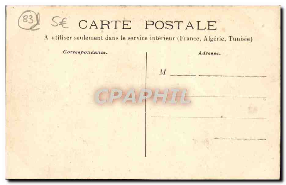CPA Toulon Entree Du Port Bateaux — Verso