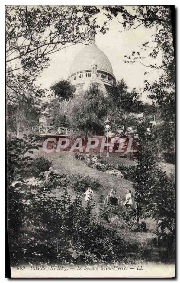 CPA Paris Le Square Saint Pierre Sacre Coeur 