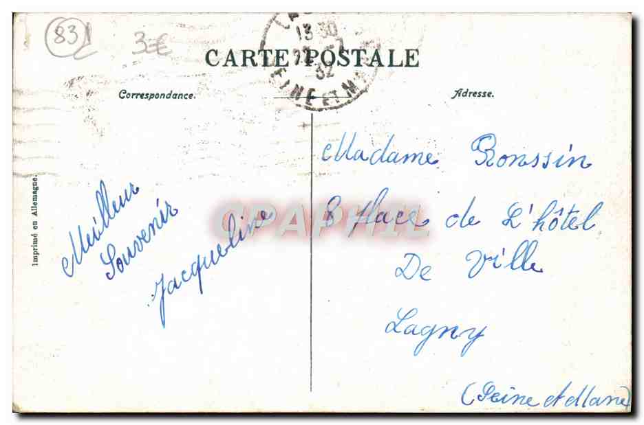 Toulon — Place de la Liberté — éditeur L. Lapisser, n°24 — Verso