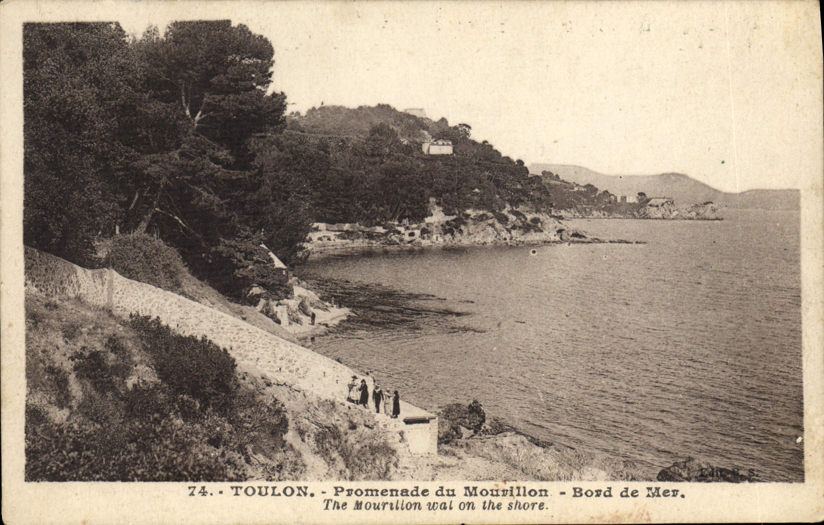 Toulon - Promenade du Mourillon - Lato Mare — Editore E. S. (n° 74)