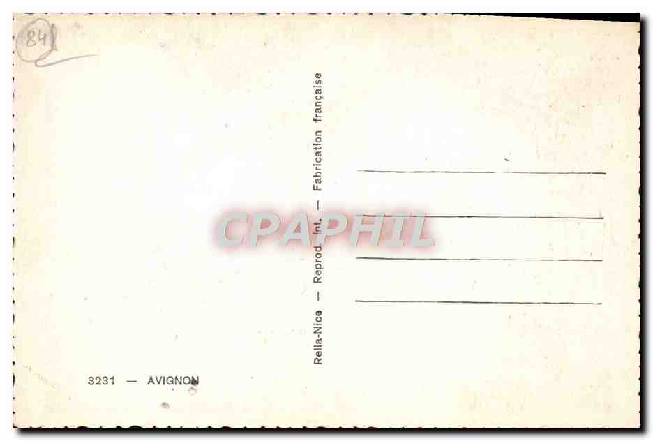 CPA Souvenir Avignon — Verso