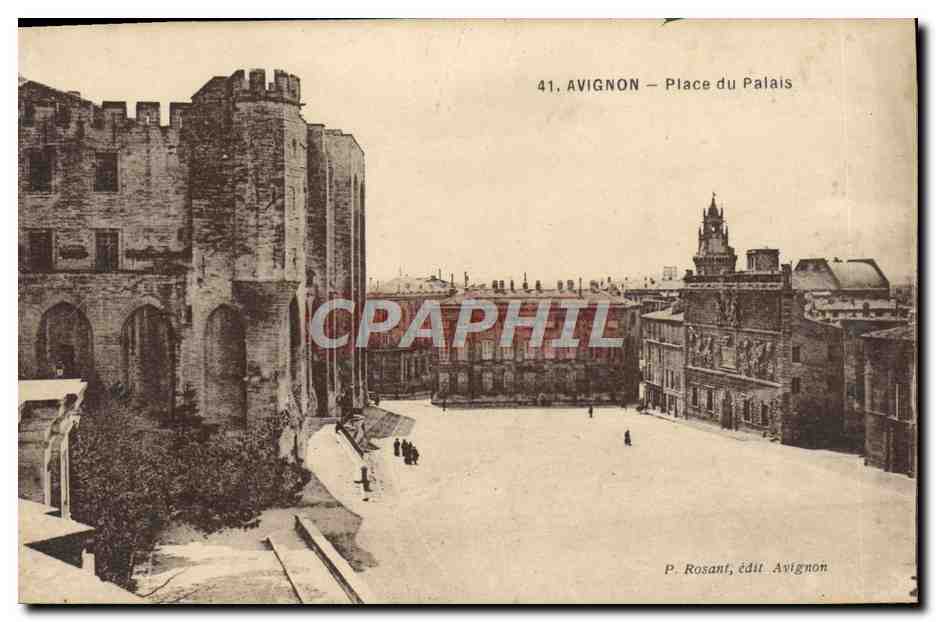 CPA Avignon Place Du Palais