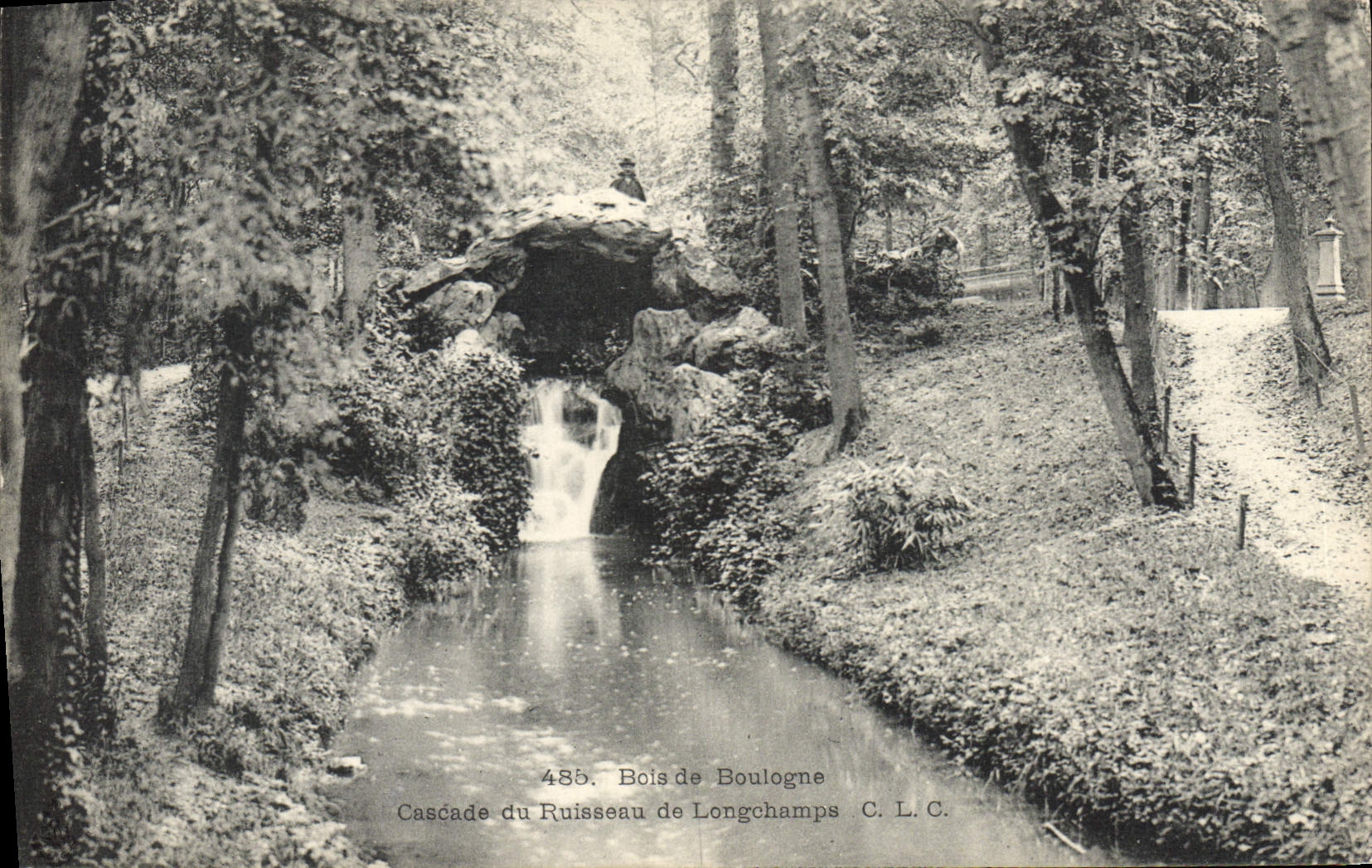 CPA Bois De Boulogne Cascade Du Ruisseau De Longchamps