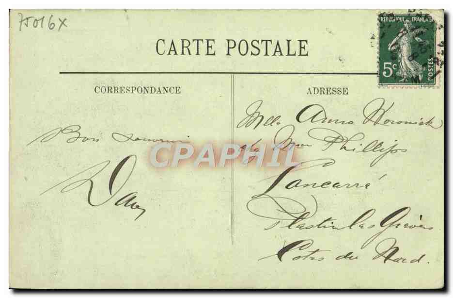 CPA Paris La Cascade Du Bois De Boulogne — Verso